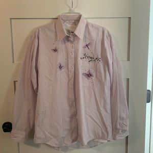 2 Shirt Set Purple Butterflies